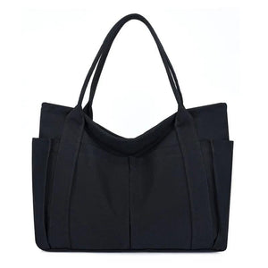Japanese Style Canvas Shoulder Bag Large Capacity Tote Purse