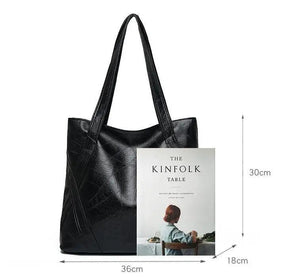 Women's Large Capacity Retro Soft Pu Leather Tote Bag