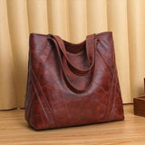 Women's Large Capacity Retro Soft Pu Leather Tote Bag