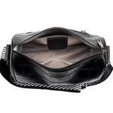 Plaid Shoulder Bag Soft Leather Crossbody Handbag for Women