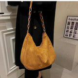 Retro Large-capacity Suede Shoulder Bag for Women