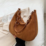 Retro Large-capacity Suede Shoulder Bag for Women