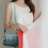 Women's Soft Leather Crossbody Bag Classic Square Handbag