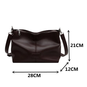 Women's Soft Leather Crossbody Bag Casual Handbag Messenger Bag
