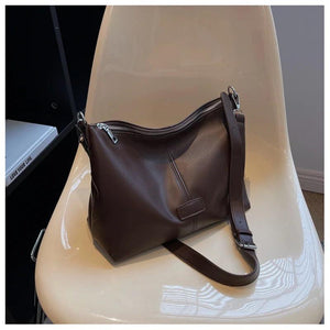 Women's Soft Leather Crossbody Bag Casual Handbag Messenger Bag