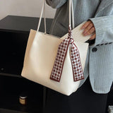 Female Pure Shopper Bag Soft Leather Tote Bag Stylish Handbags