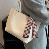 Female Pure Shopper Bag Soft Leather Tote Bag Stylish Handbags