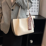 Female Pure Shopper Bag Soft Leather Tote Bag Stylish Handbags