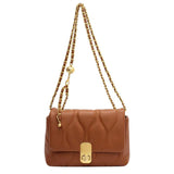 Vintage Women Shoulder Bag Plaid Crossbody Bag Chain All-match Girl's Purse