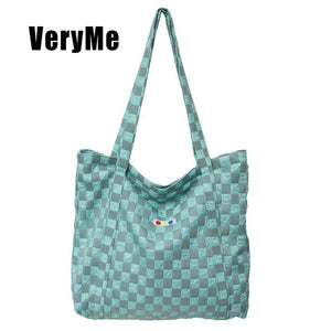 Nylon Tote Bag for Women with Zip Closure, Large Capacity Shopper Handbag