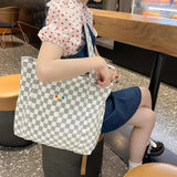 Nylon Tote Bag for Women with Zip Closure, Large Capacity Shopper Handbag