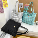 Nylon Tote Bag for Women with Zip Closure, Large Capacity Shopper Handbag