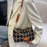 Winter Women's Bag Retro Messenger Canvas Shoulder Bag Chain Handbag