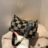 Winter Women's Bag Retro Messenger Canvas Shoulder Bag Chain Handbag