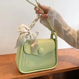 Soft Leather Crossbody Bag with Flap Shoulder, Small