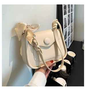 Soft Leather Crossbody Bag with Flap Shoulder, Small