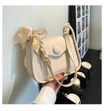 Soft Leather Crossbody Bag with Flap Shoulder, Small