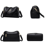 Women Shoulder Bags Soft PU Leather Classic Messenger Bag Geometric Crossbody