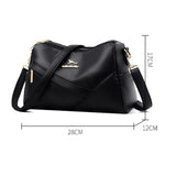 Women Shoulder Bags Soft PU Leather Classic Messenger Bag Geometric Crossbody