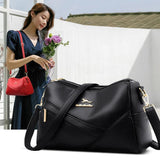 Women Shoulder Bags Soft PU Leather Classic Messenger Bag Geometric Crossbody