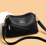 Women Shoulder Bags Soft PU Leather Classic Messenger Bag Geometric Crossbody