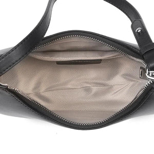 Half Moon Underarm Bags Soft Leather Women Handbag Fit Working Party