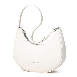 Half Moon Underarm Bags Soft Leather Women Handbag Fit Working Party