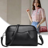 Soft Leather Women Shoulder Bag Handbags Ruched Crossbody Bags Bolso Mujer