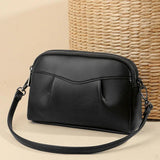 Soft Leather Women Shoulder Bag Handbags Ruched Crossbody Bags Bolso Mujer