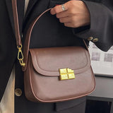 Casual Small Flap Women's Top Handle Bag Pure All Match Ladies Shoulder Bag
