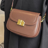 Casual Small Flap Women's Top Handle Bag Pure All Match Ladies Shoulder Bag