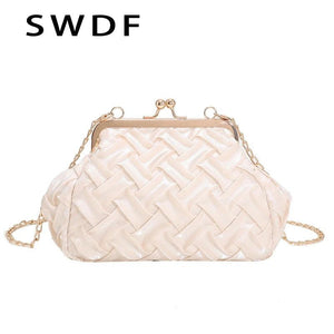 Weave Shell Bags Tote PU Leather Crossbody Bags for Women