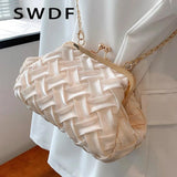 Weave Shell Bags Tote PU Leather Crossbody Bags for Women