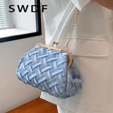 Weave Shell Bags Tote PU Leather Crossbody Bags for Women
