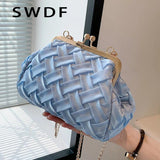 Weave Shell Bags Tote PU Leather Crossbody Bags for Women