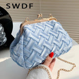 Weave Shell Bags Tote PU Leather Crossbody Bags for Women