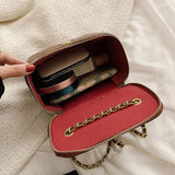 Women's Bucket Chain Shoulder Bag PU Leather Messenger Bag