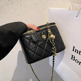 Women's Bucket Chain Shoulder Bag PU Leather Messenger Bag