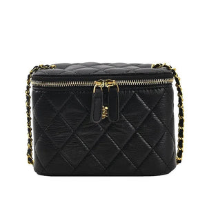 Women's Bucket Chain Shoulder Bag PU Leather Messenger Bag