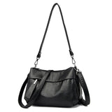 Vintage Soft Leather Crossbody Bag Small Handbag Square Shoulder Messenger Purse