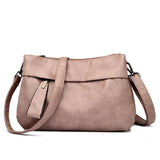 Vintage Soft Leather Crossbody Bag Small Handbag Square Shoulder Messenger Purse