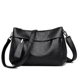 Vintage Soft Leather Crossbody Bag Small Handbag Square Shoulder Messenger Purse
