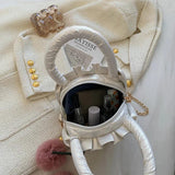 Women's Embroidered Chain Crossbody Tote Shoulder Bag