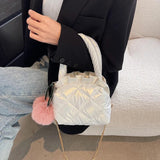 Women's Embroidered Chain Crossbody Tote Shoulder Bag
