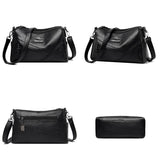 Soft Leather Crossbody Bag for Women with Large Capacity