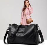 Soft Leather Crossbody Bag for Women with Large Capacity