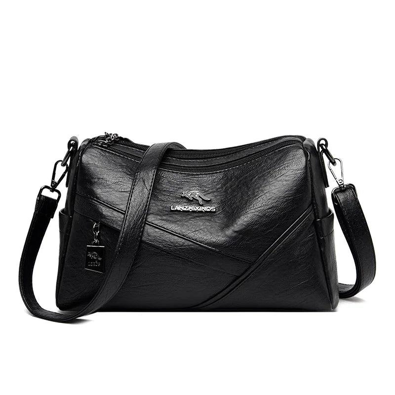 Soft Leather Crossbody Bag for Women with Large Capacity