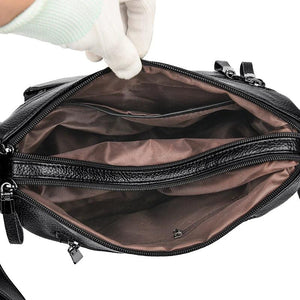 Multi-pocket Leather Crossbody Bags For Women Handbags Purses Lady Bag
