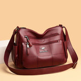 Multi-pocket Leather Crossbody Bags For Women Handbags Purses Lady Bag