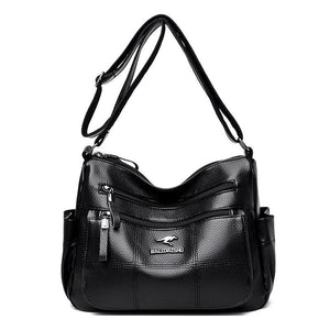 Multi-pocket Leather Crossbody Bags For Women Handbags Purses Lady Bag